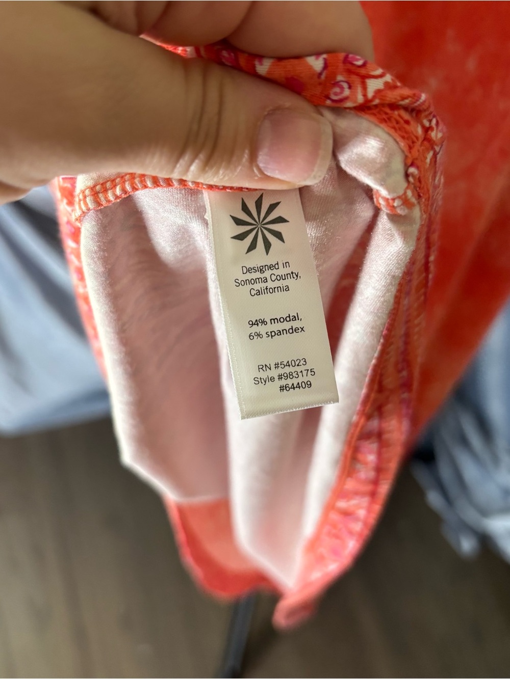 Athleta Coral Pink Patterned Tank cooling Dress - Picture 8 of 9